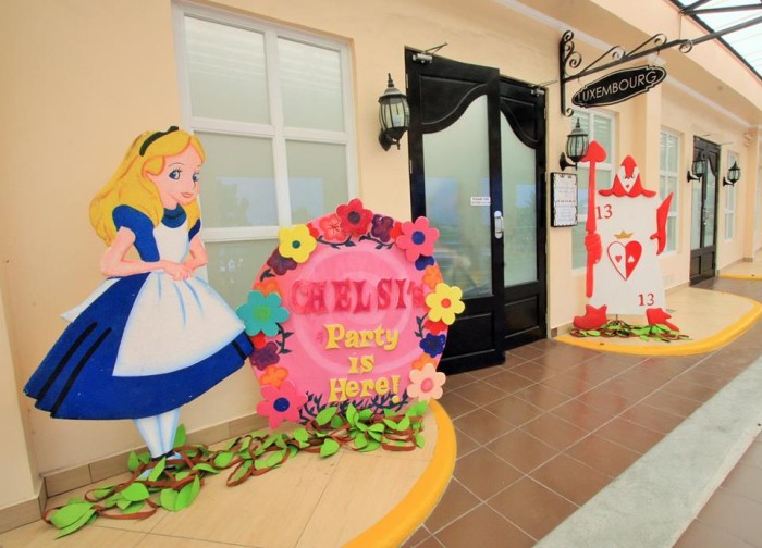 Alice in Wonderland themed birthday party at Hanging Gardens